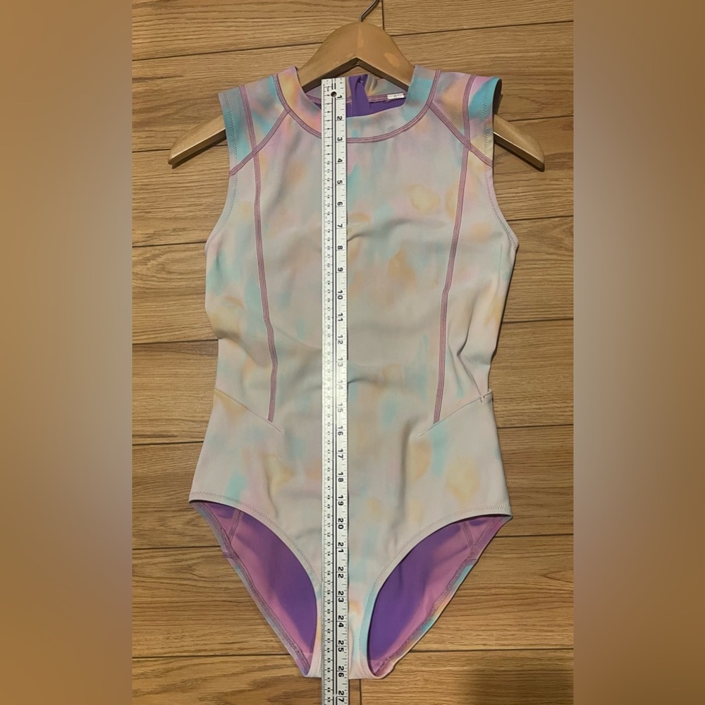 Lululemon Paddle swim suit Colorful Tie-Dye Sleeveless small bathing suit pocket - Picture 7 of 8